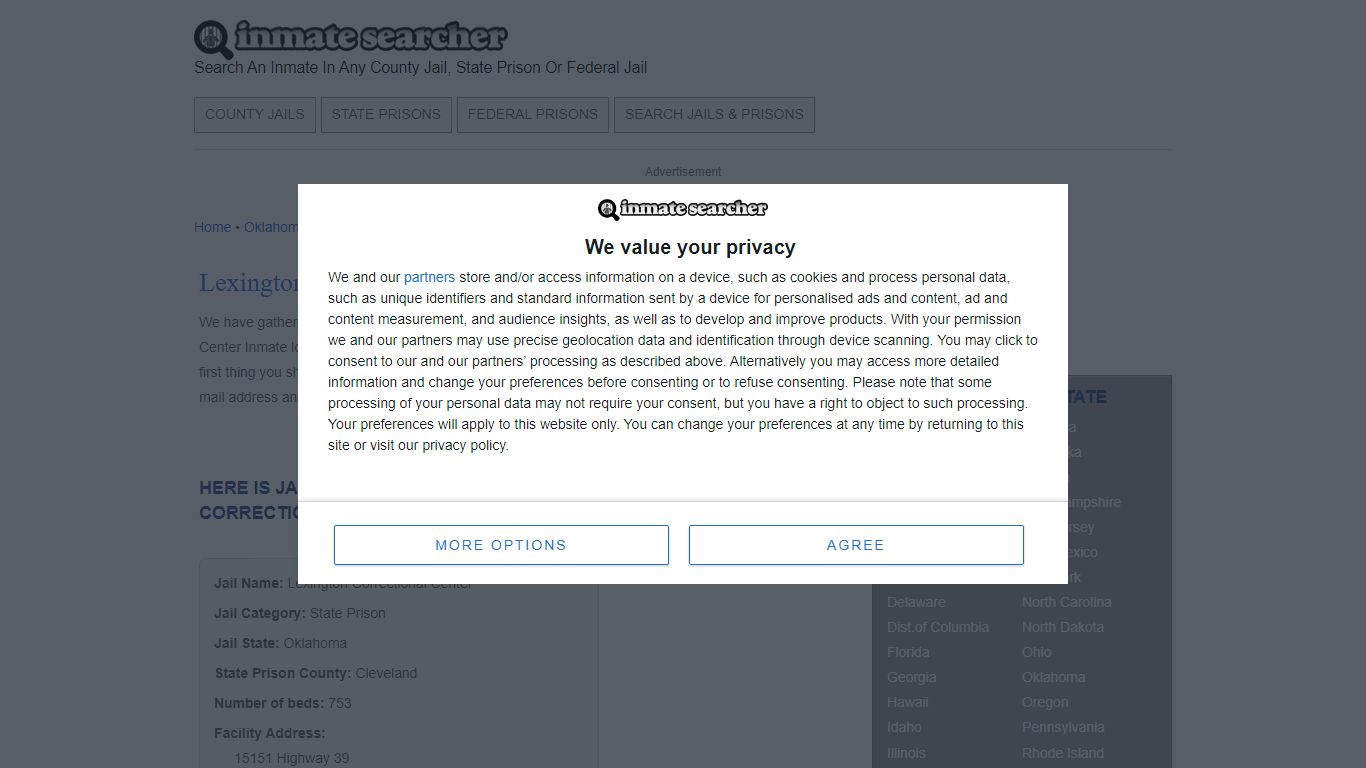 Lexington Correctional Center Inmate Locator - Inmate Searcher