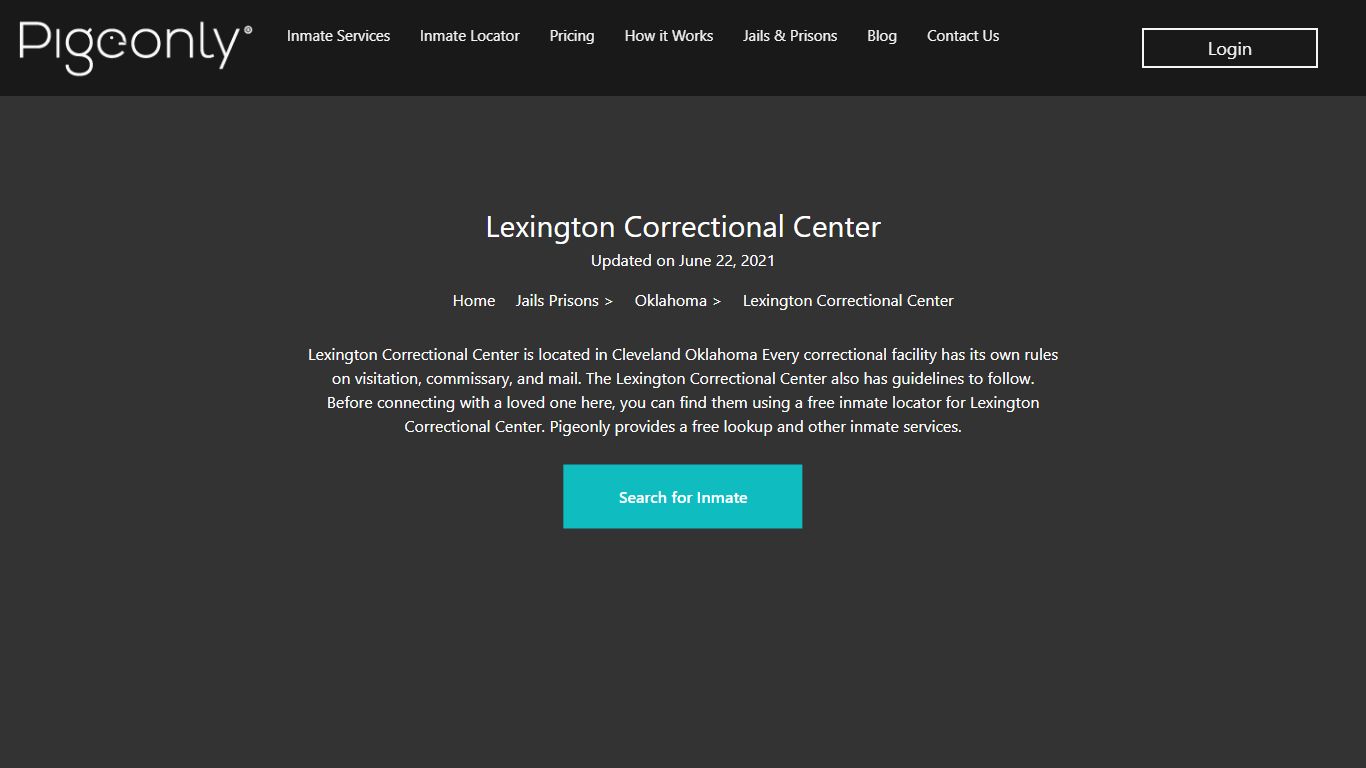 Lexington Correctional Center Inmate Lookup | Oklahoma